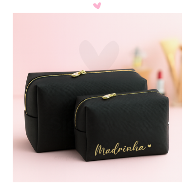 Necessaire polipele preto (2 tamanhos)