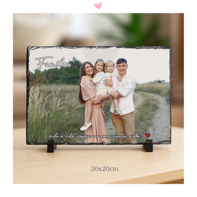 Moldura em xisto retangular