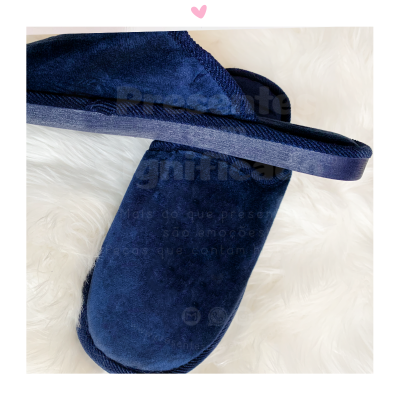 Chinelos homem azuis personalizados (sola borracha)
