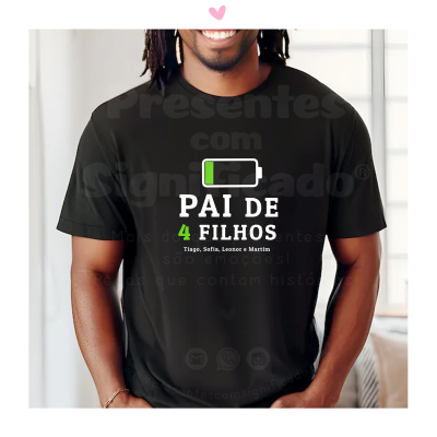 T-shirt - Pai de X meninas/os