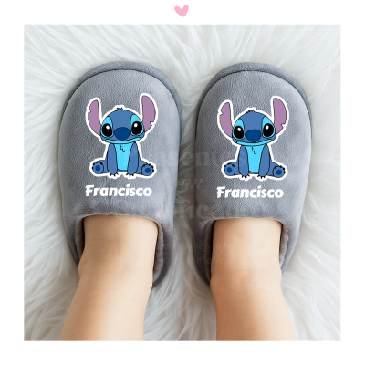 Chinelos de criança cinza personalizados