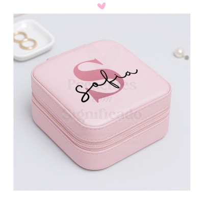 Mini Guarda-jóias rosa