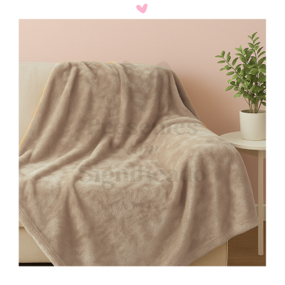 Manta polar personalizada (bege)