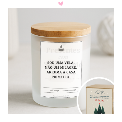 Vela de baunilha personalizável