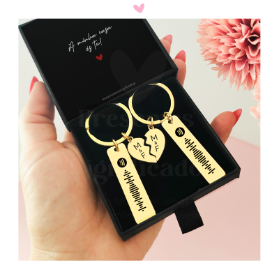 Conjunto de porta-chaves Spotify p/ casal