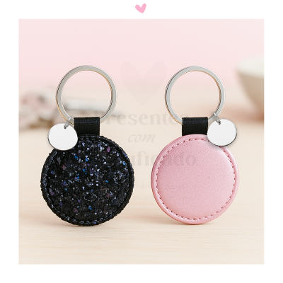 Porta-chaves nylon redondo (preto)