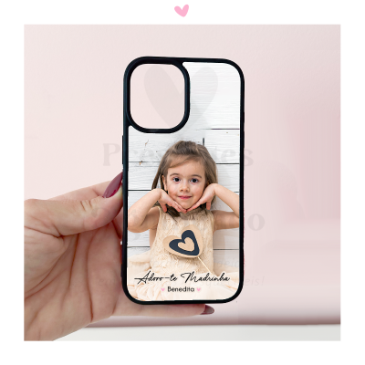 Capa de telemóvel personalizada (fotos e texto)