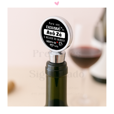 Rolha p/ garrafa em metal