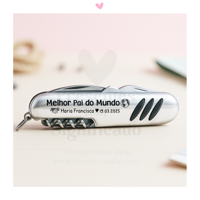 Canivete em aço c/ 11 funções