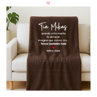 Manta polar personalizada (castanha)