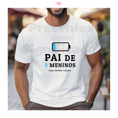 T-shirt - Pai de X meninas/os