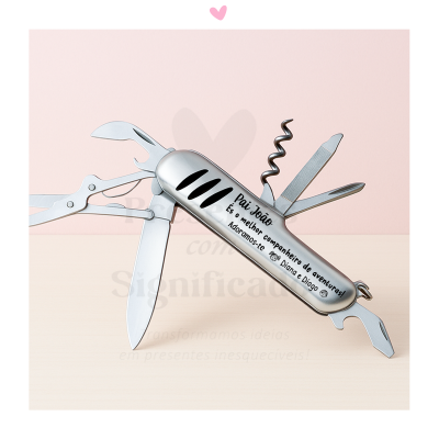 Canivete em aço c/ 11 funções