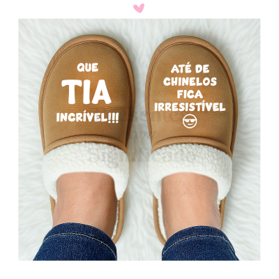 Chinelos "Serra da Estrela" camel personalizados (sola EVA/espuma)