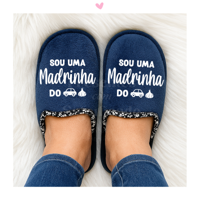 Chinelos de senhora azuis personalizados (sola EVA/espuma)