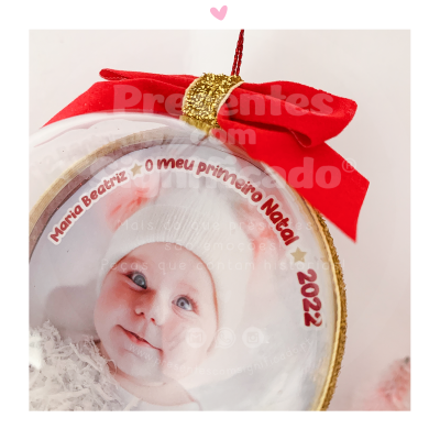 Bola de Natal personalizada (ideal só para fotos)