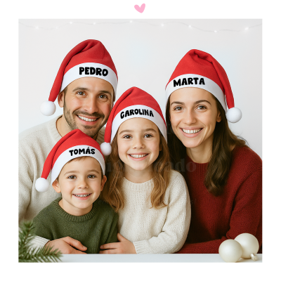 Barrete de Natal personalizado (adulto e criança)