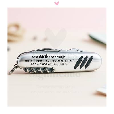 Canivete em aço c/ 11 funções