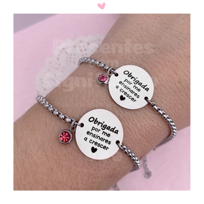 Pulseira chapa redonda