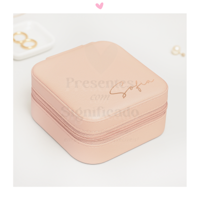 Mini Guarda-jóias cor pêssego