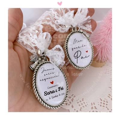 Medalhas p/ ramo de Noiva ovais grandes (abrir para ver todos os modelos)