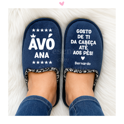 Chinelos de senhora azuis personalizados (sola EVA/espuma)