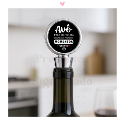 Rolha p/ garrafa em metal