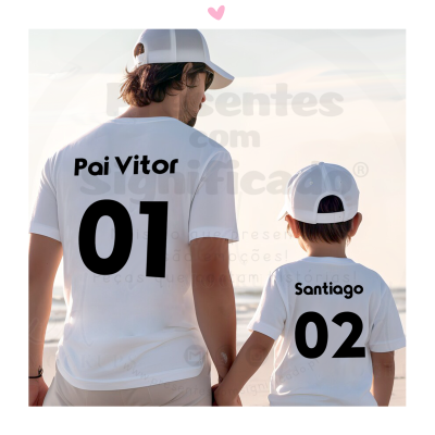 Conjunto adulto e criança - Pai e filho (números futebol)