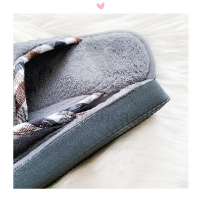 Chinelos de homem cinzentos personalizados (sola EVA/espuma)