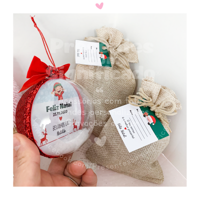 Bola de Natal personalizada (ideal só para fotos)