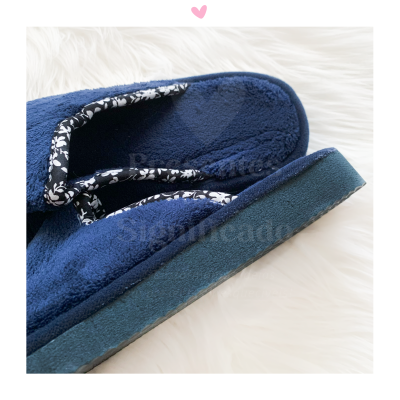 Chinelos de senhora azuis personalizados (sola EVA/espuma)
