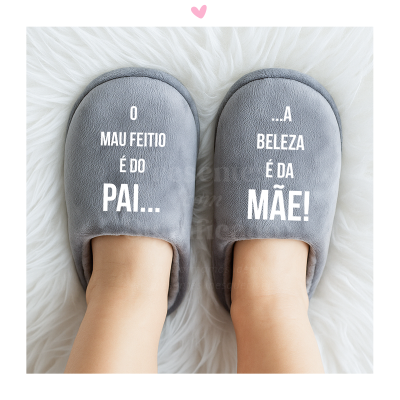 Chinelos de criança cinza personalizados