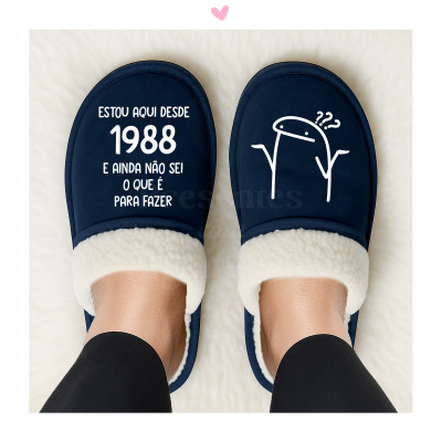 Chinelos "Serra da Estrela" azuis personalizados (sola EVA/espuma)