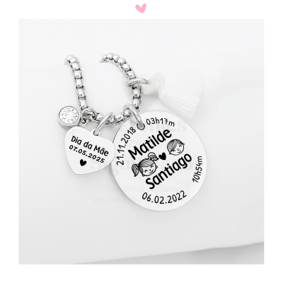 Pulseira aço personalizada