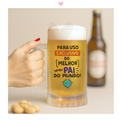 Caneca de cerveja - Para uso exclusivo do melhor Pai do Mundo