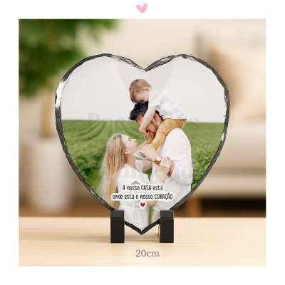 Moldura em xisto coração