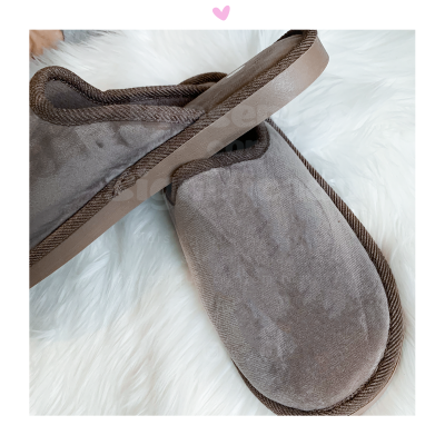 Chinelos homem cor taupe personalizados (sola borracha)