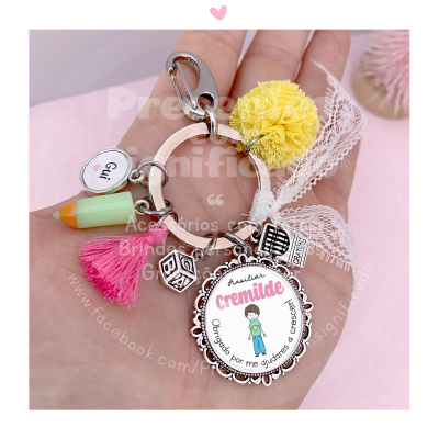 Porta-chaves de metal (só frente)