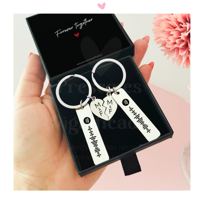 Conjunto de porta-chaves Spotify p/ casal