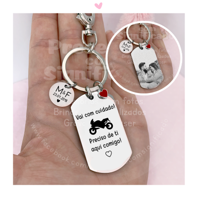 Porta-chaves c/ chapa gravada