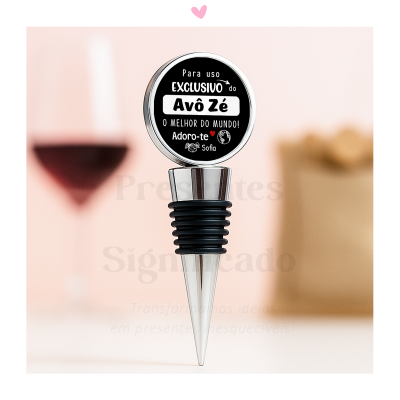 Rolha p/ garrafa em metal