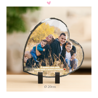 Moldura em xisto coração