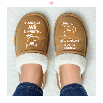Chinelos "Serra da Estrela" camel personalizados (sola EVA/espuma)