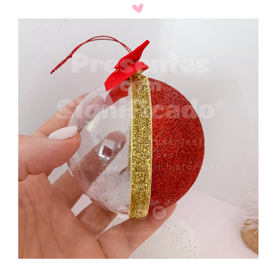 Bola de Natal personalizada (ideal só para fotos)