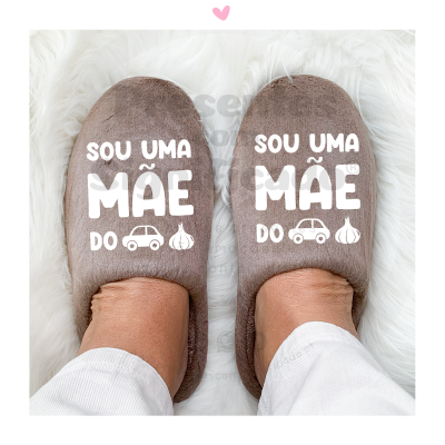 Chinelos de senhora cor taupe personalizados (sola borracha baixa)