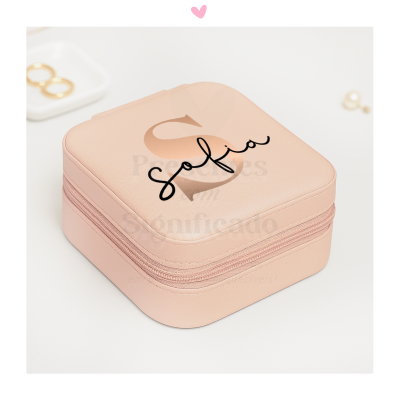 Mini Guarda-jóias cor pêssego