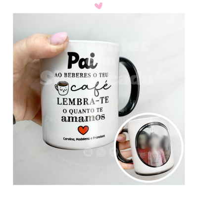 Caneca mágica c/ foto e texto