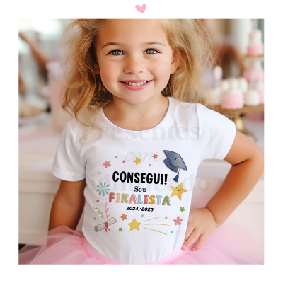 T-shirt criança finalista (design colorido)