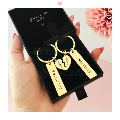 Conjunto de porta-chaves simples p/ casal