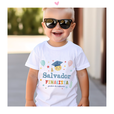 T-shirt criança finalista (design colorido)