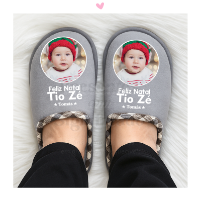 Chinelos de homem cinzentos personalizados (sola EVA/espuma)